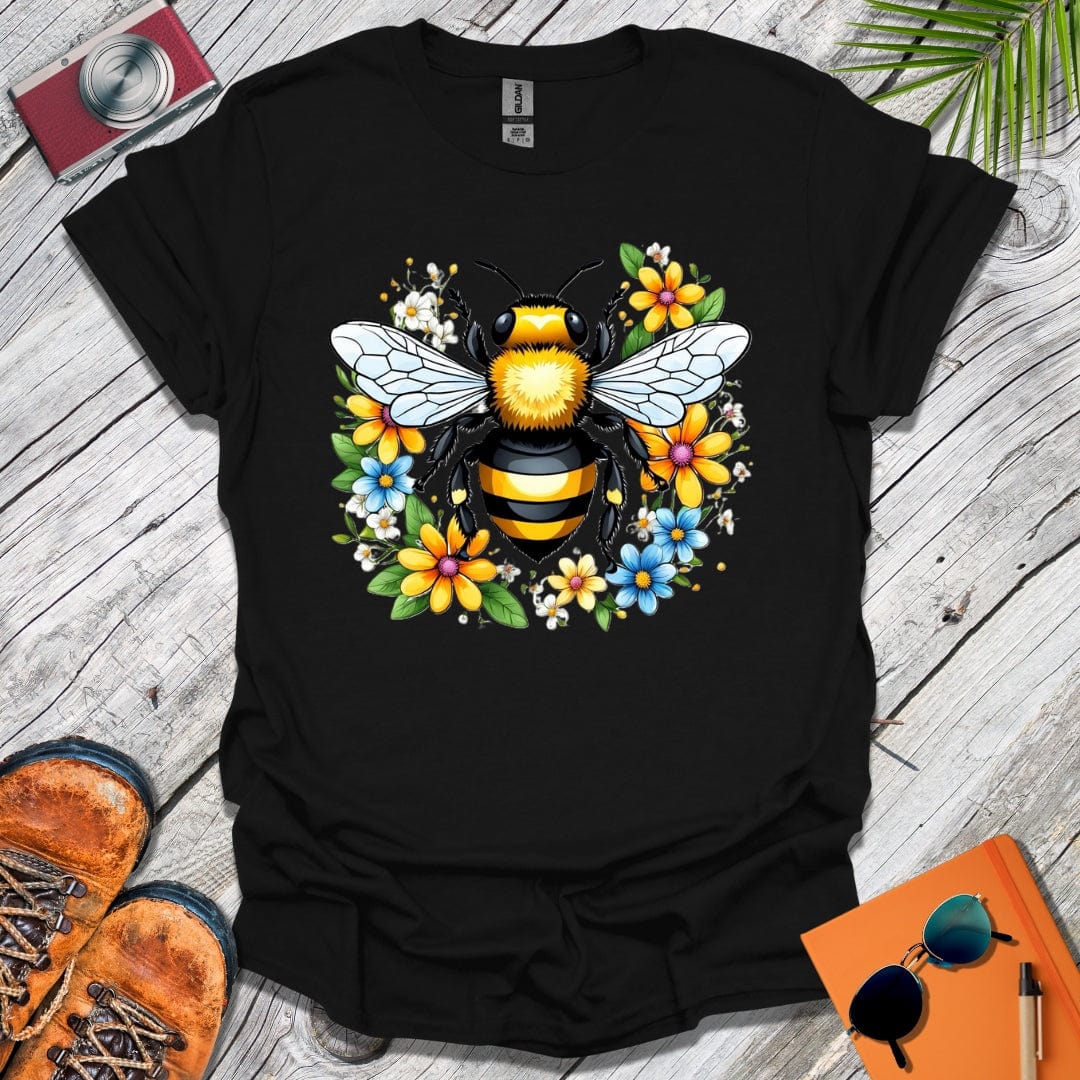 Bumble Bee Flowers T-Shirt