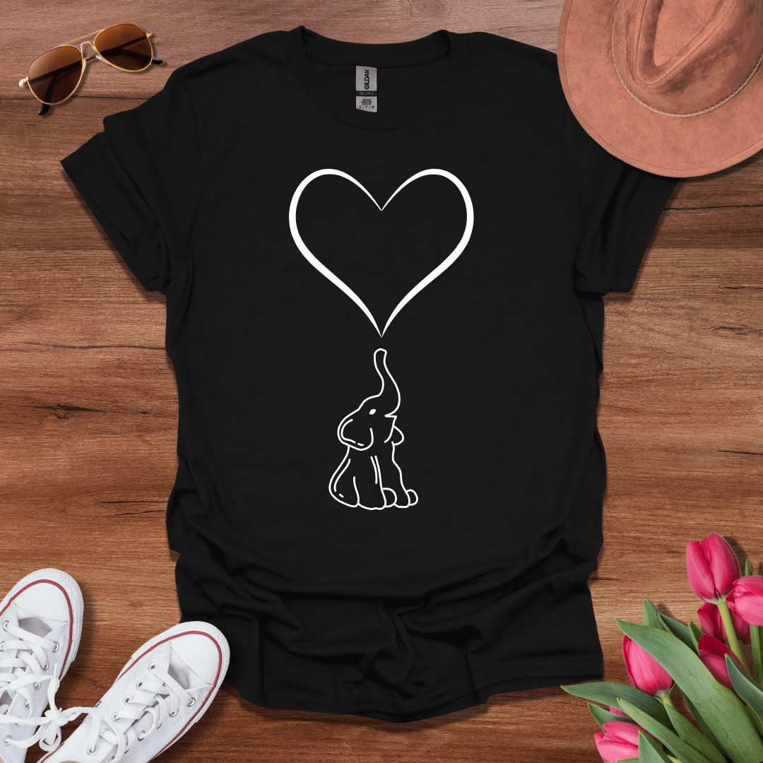 Elephant Blowing a Heart T-Shirt