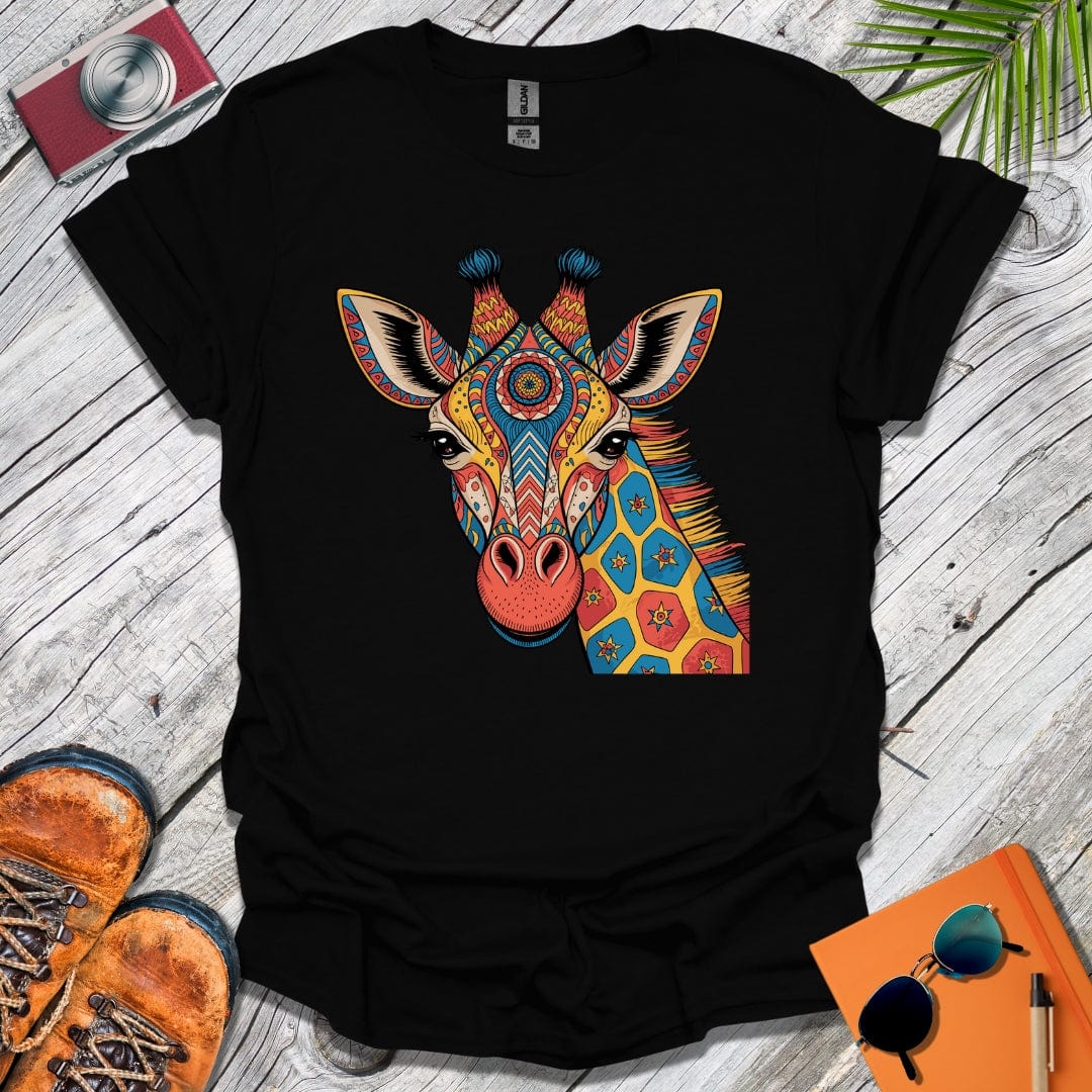 Mandala Giraffe Head T-Shirt