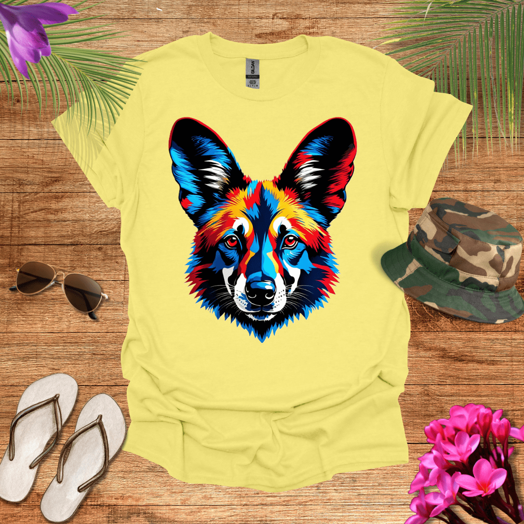 African Wild Dog Head T-Shirt