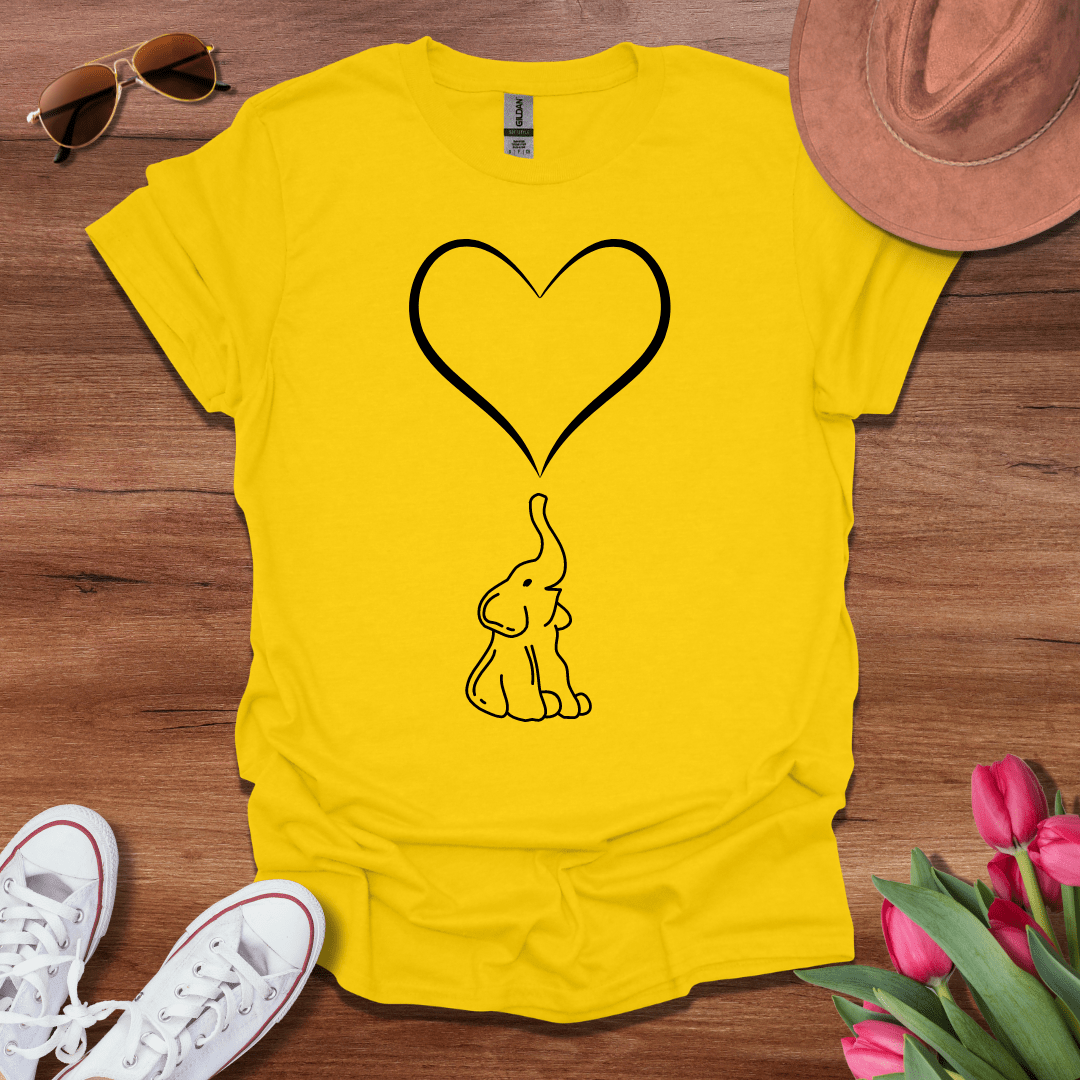 Elephant Blowing a Heart T-Shirt