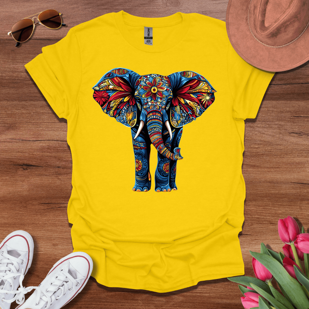Flower Power Elephant T-Shirt