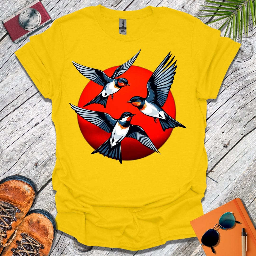 Red Sun Swallows T-Shirt
