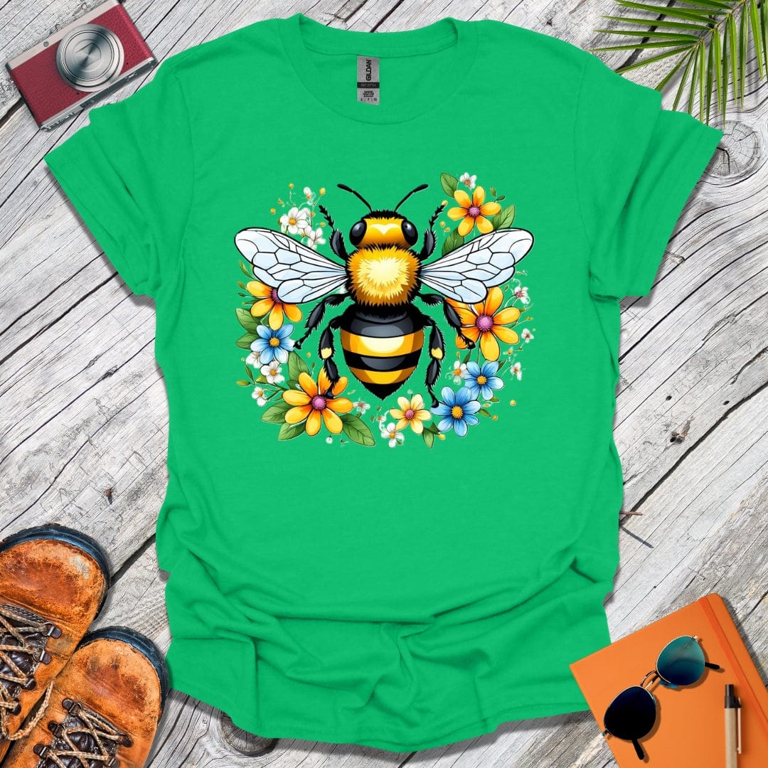 Bumble Bee Flowers T-Shirt