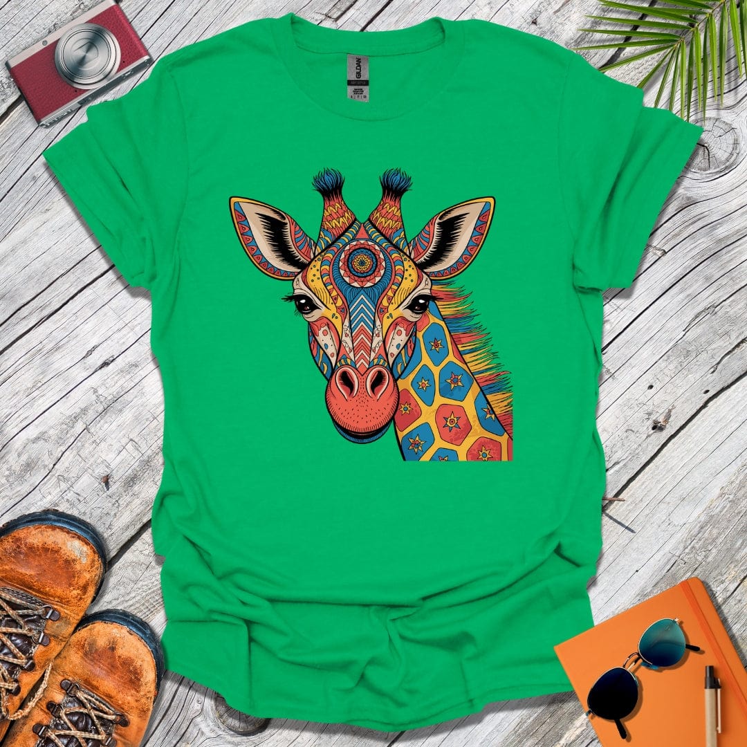 Mandala Giraffe Head T-Shirt