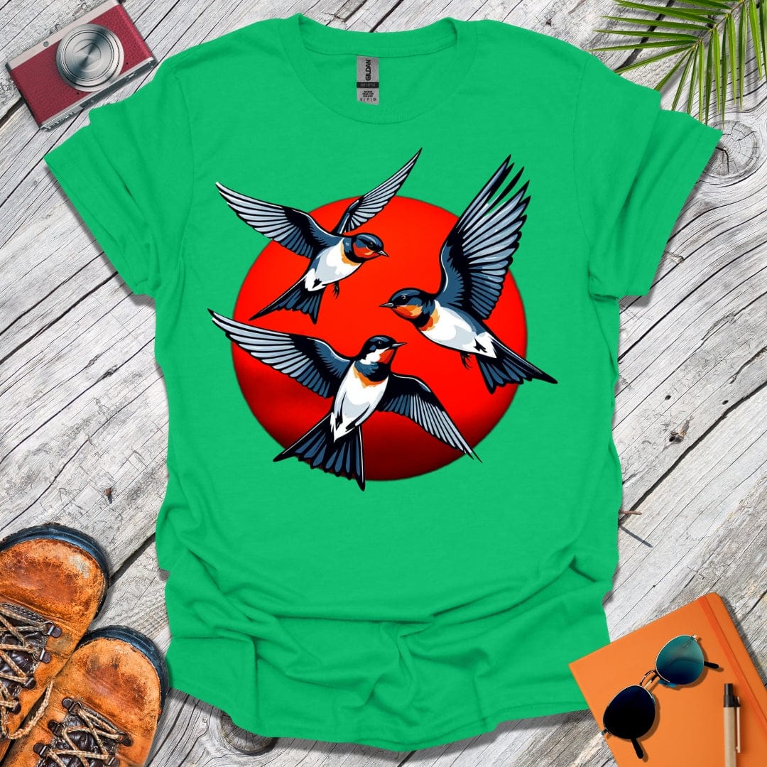 Red Sun Swallows T-Shirt