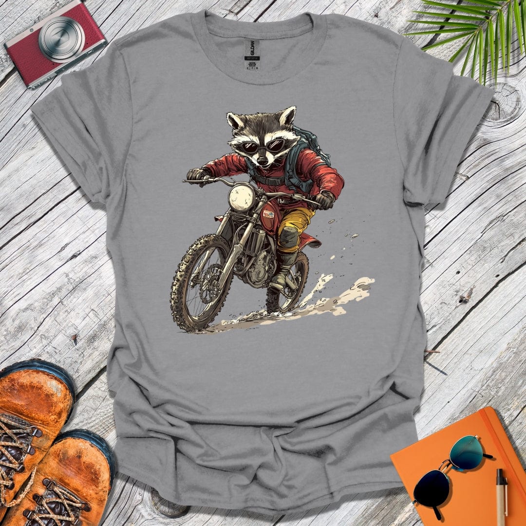 Dirt Bike Raccoon T-Shirt
