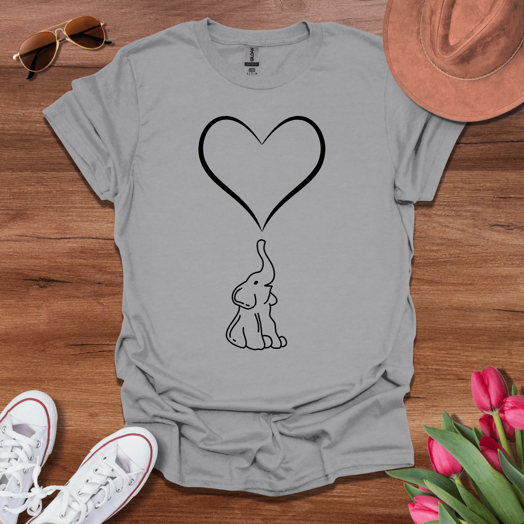 Elephant Blowing a Heart T-Shirt
