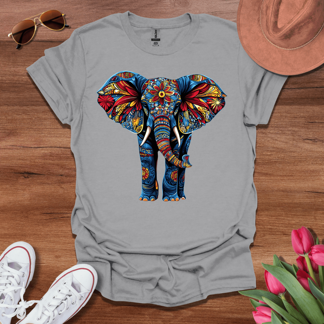Flower Power Elephant T-Shirt