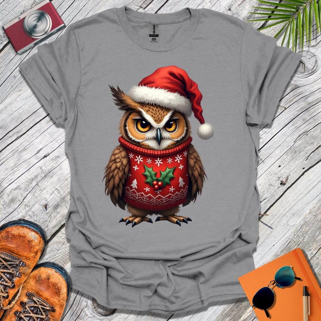 Grumpy Christmas Owl T-Shirt