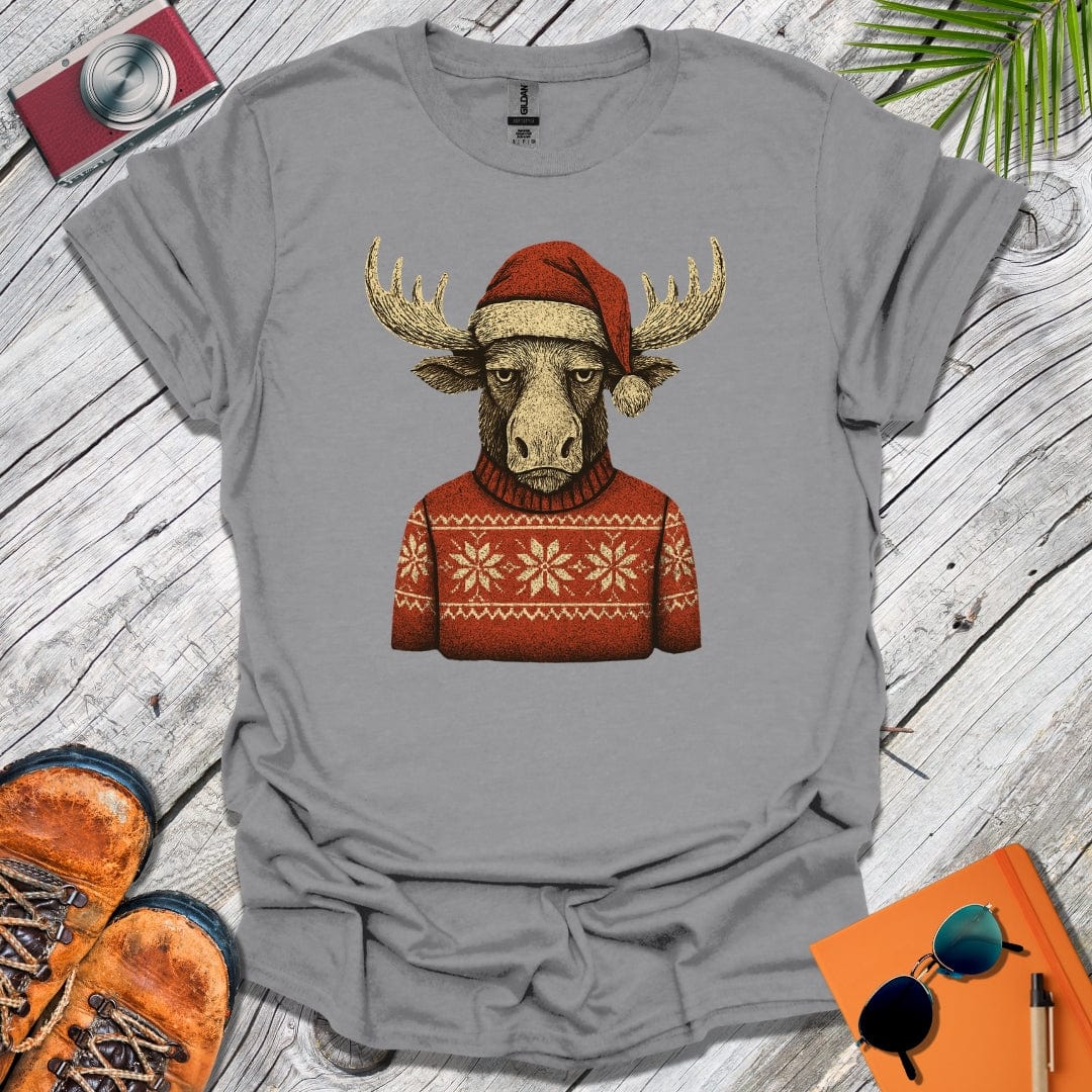 Grumpy Xmas Moose T-Shirt