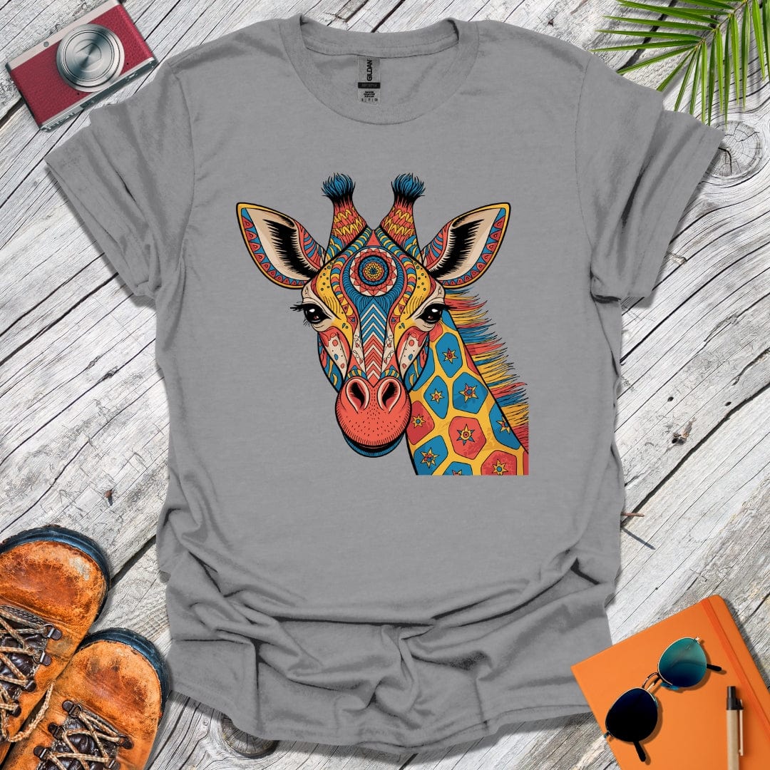 Mandala Giraffe Head T-Shirt