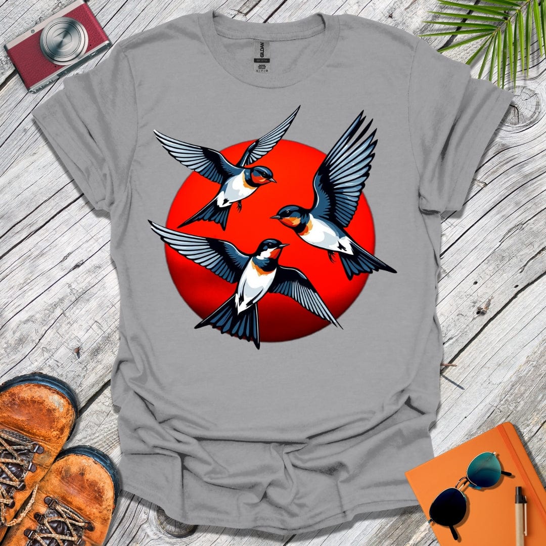 Red Sun Swallows T-Shirt