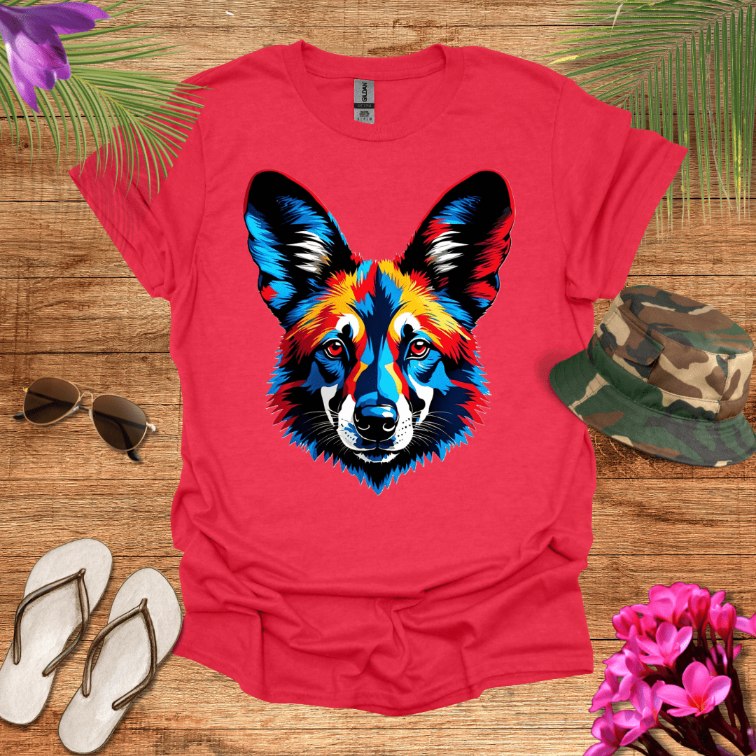 African Wild Dog Head T-Shirt