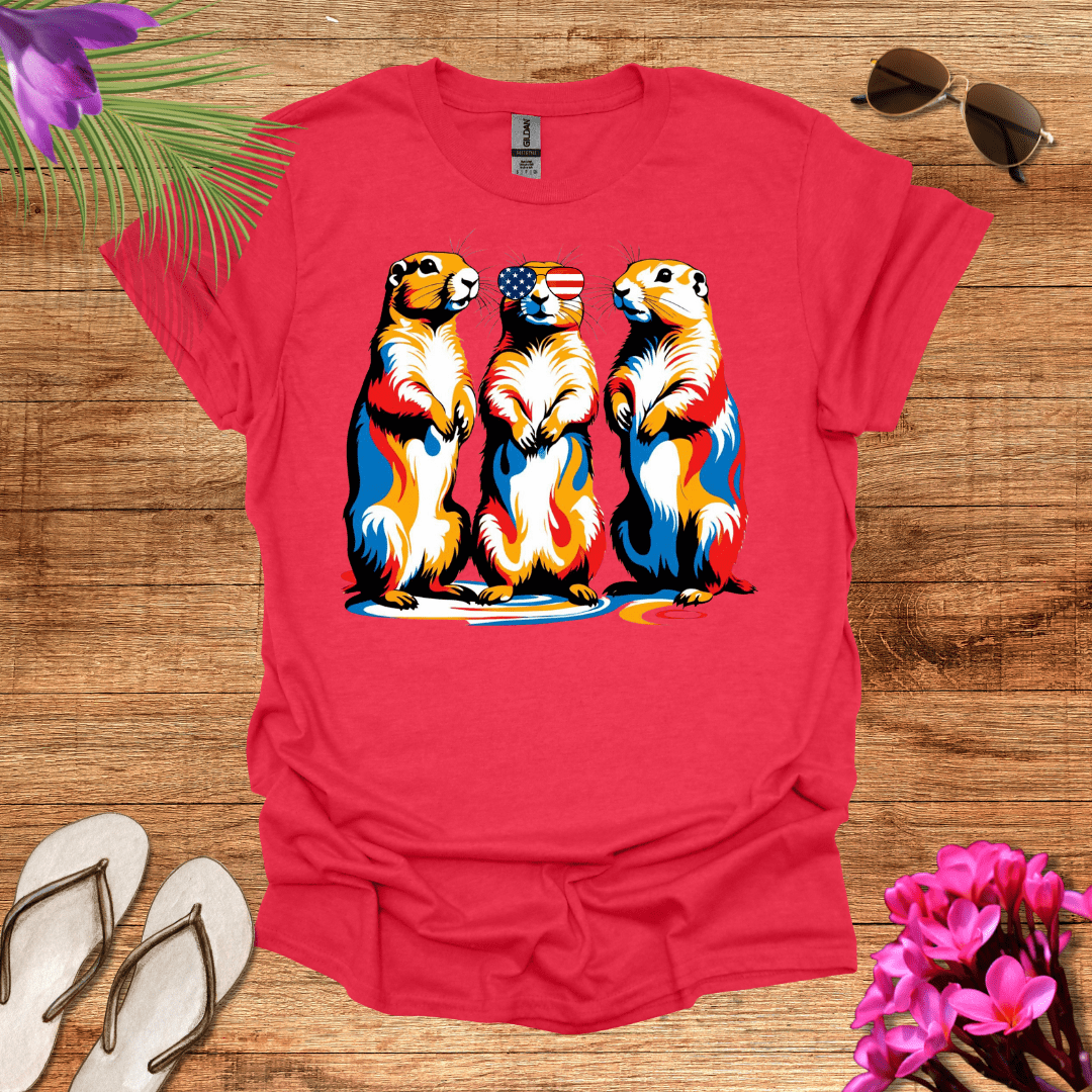 Patriotic Prairie Dogs T-Shirt