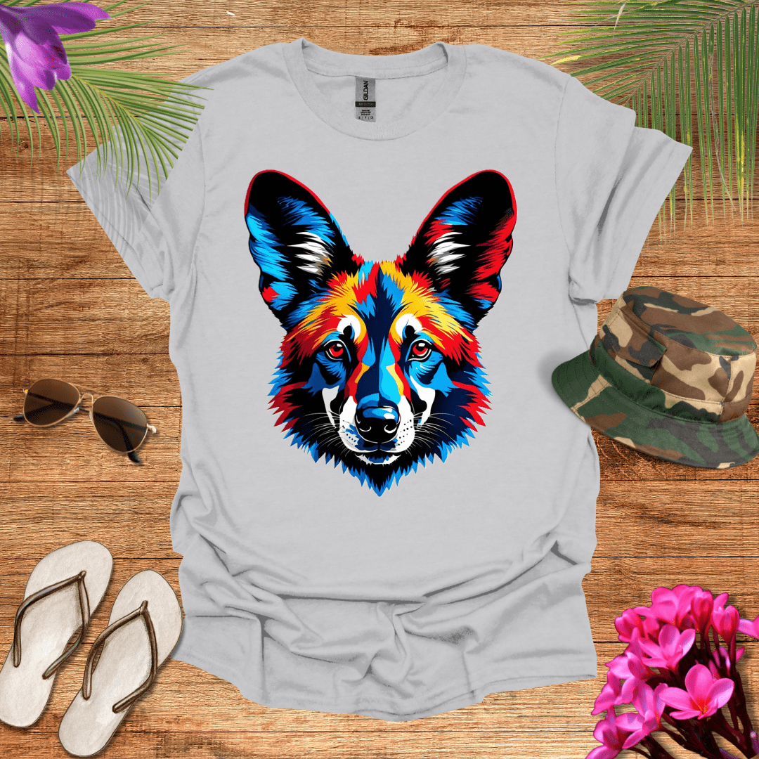 African Wild Dog Head T-Shirt
