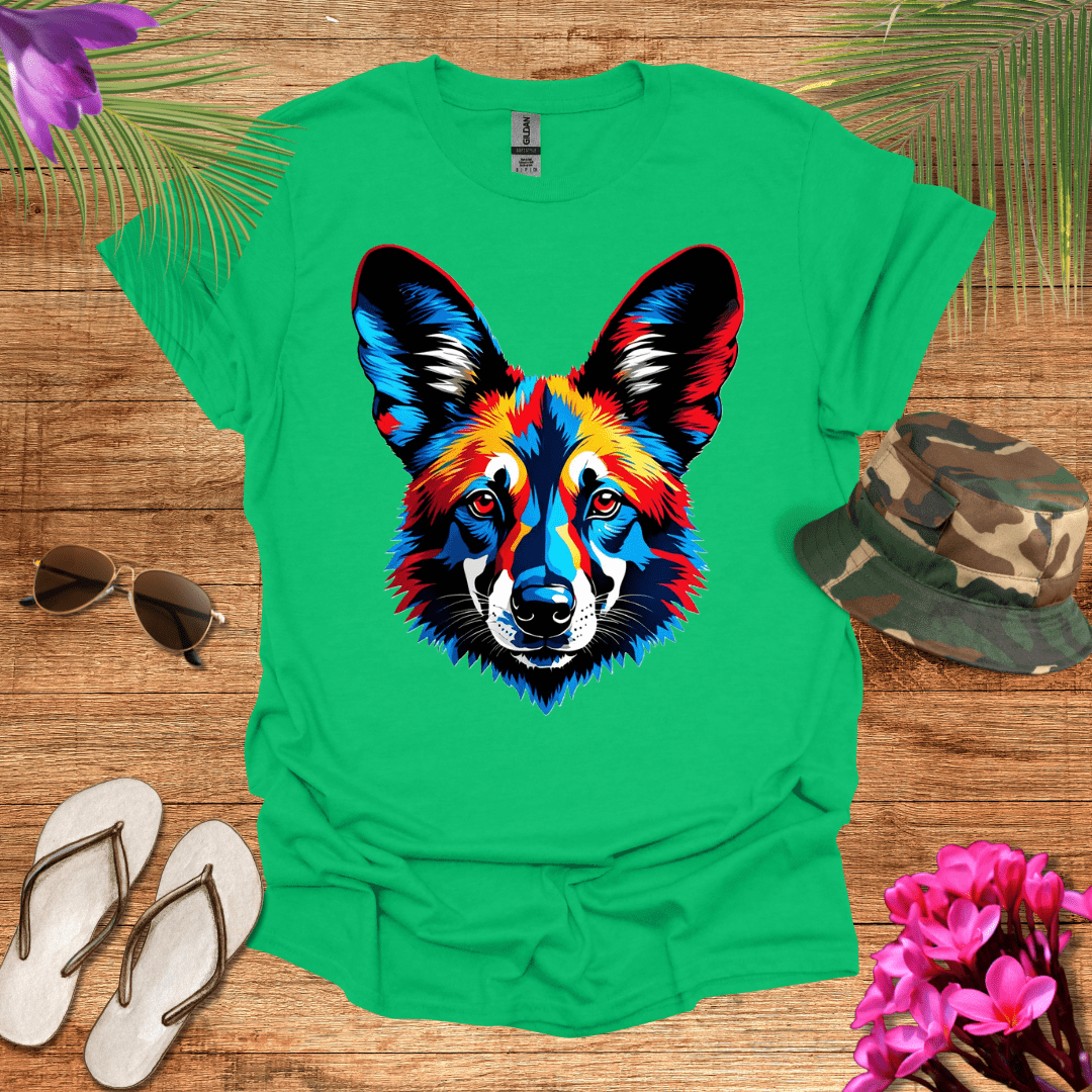 African Wild Dog Head T-Shirt