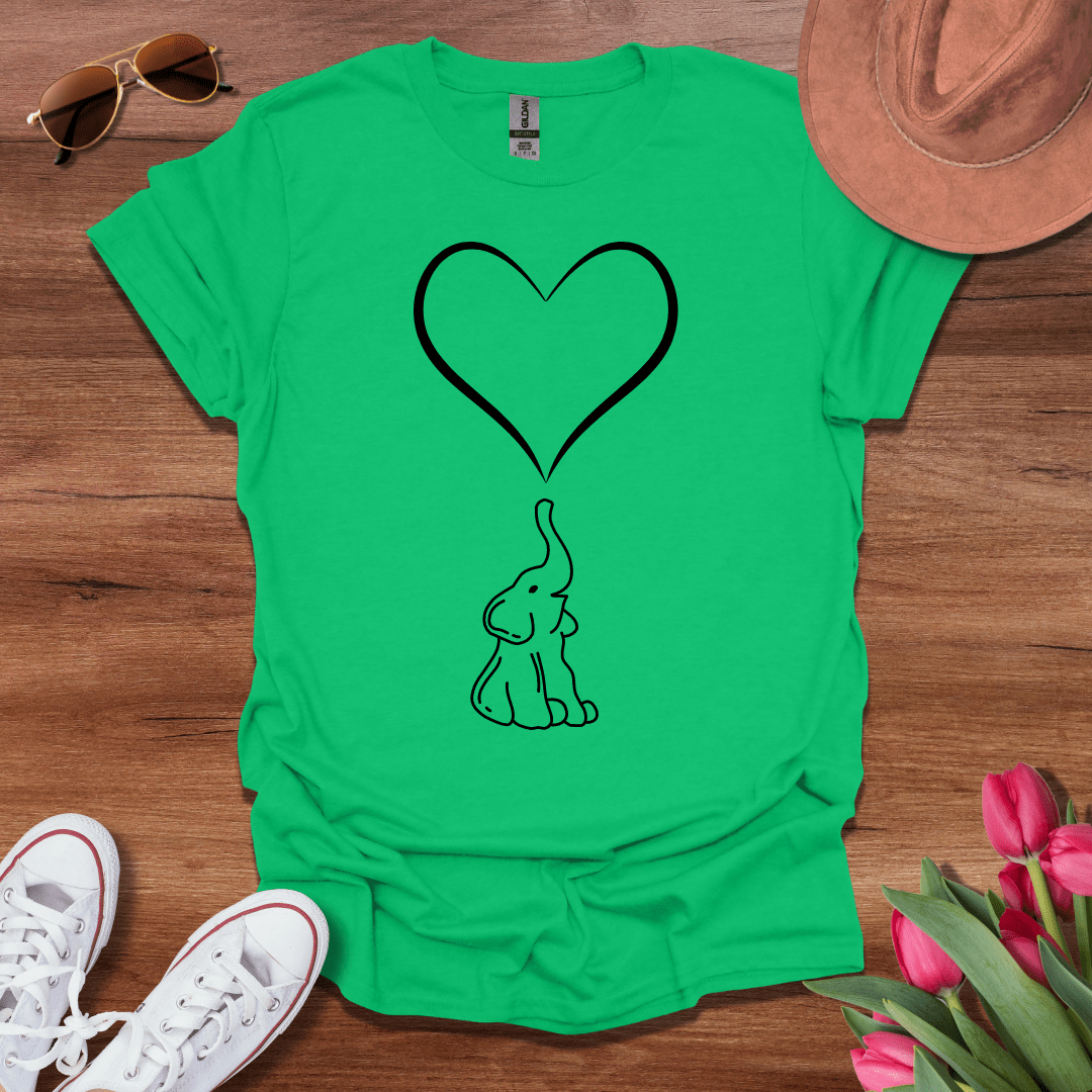 Elephant Blowing a Heart T-Shirt