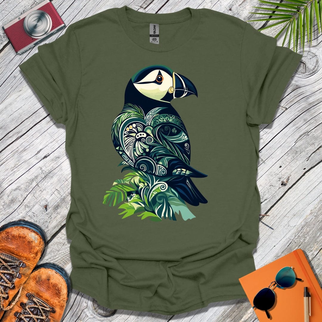 Green Puffin T-Shirt