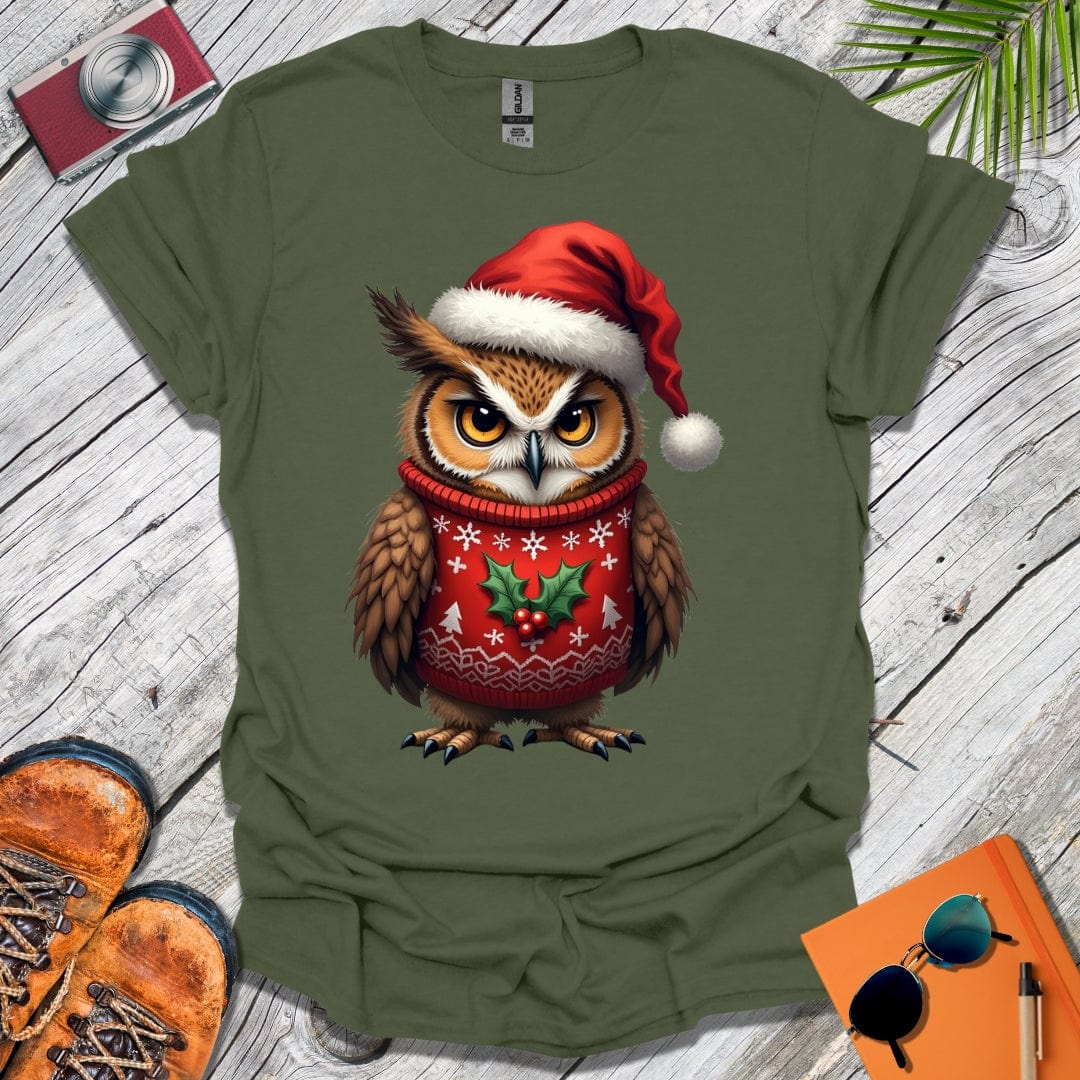 Grumpy Christmas Owl T-Shirt