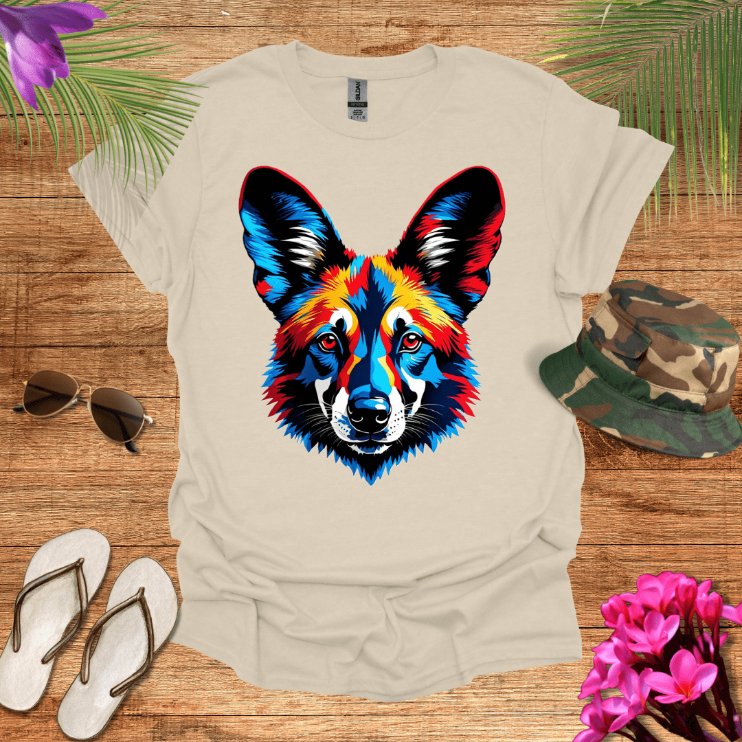 African Wild Dog Head T-Shirt