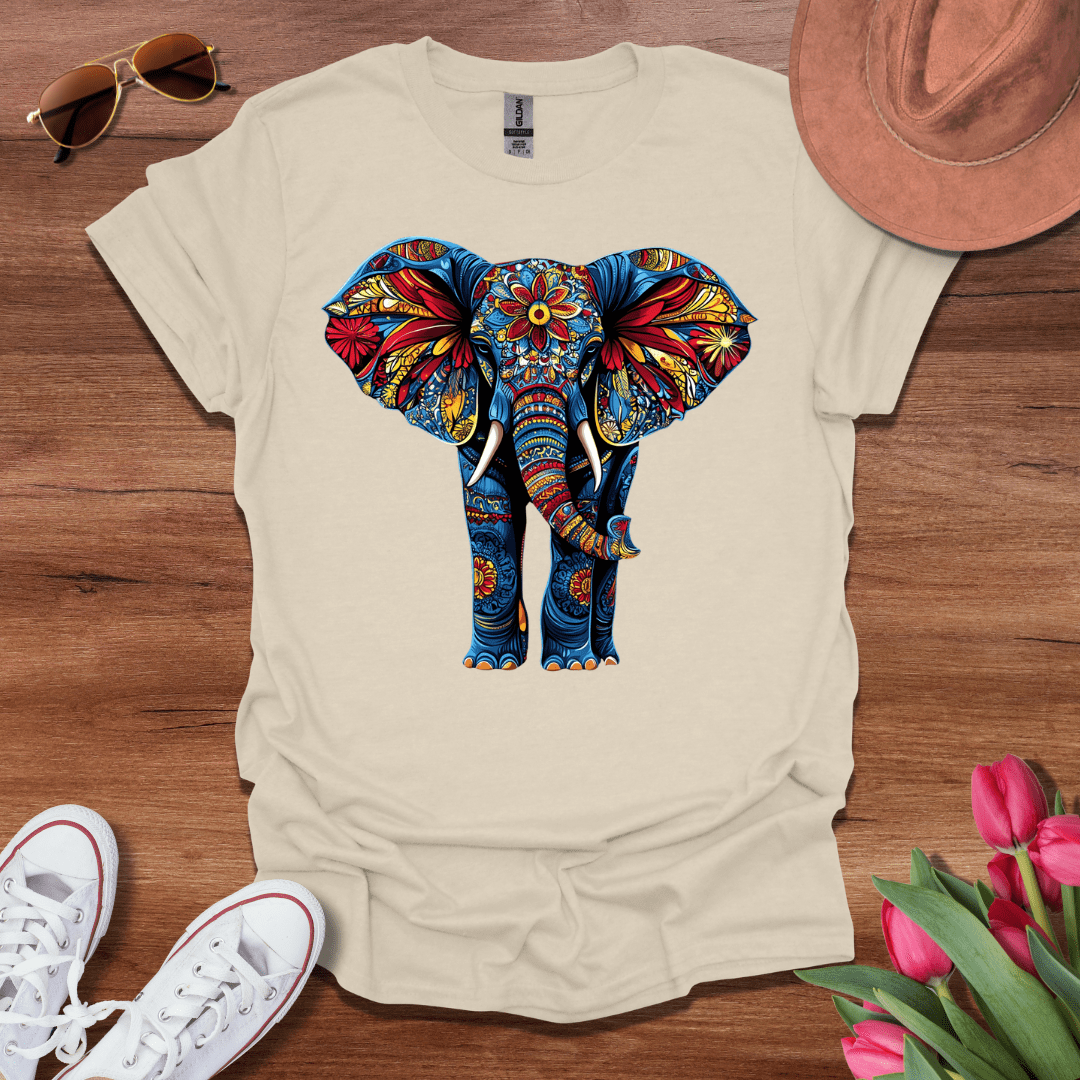 Flower Power Elephant T-Shirt