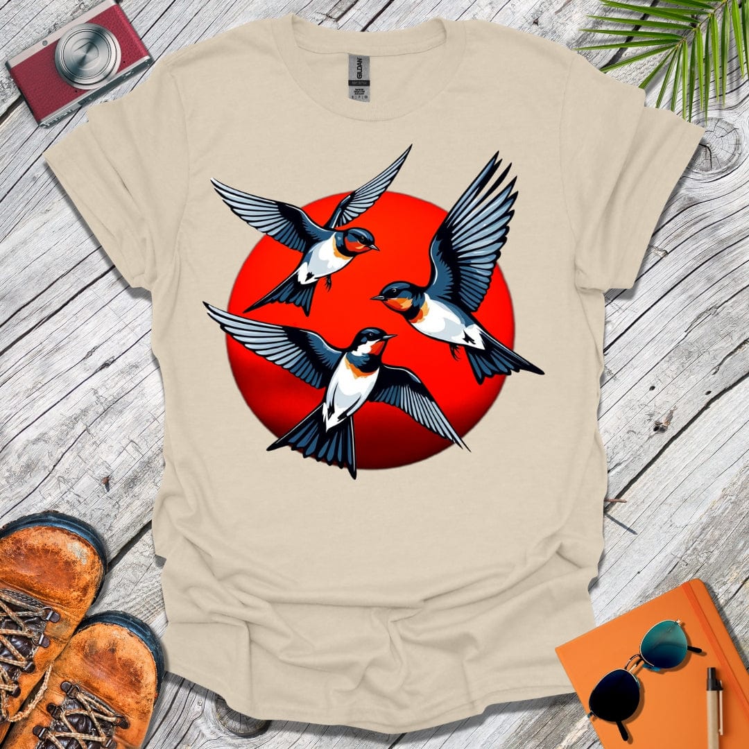 Red Sun Swallows T-Shirt