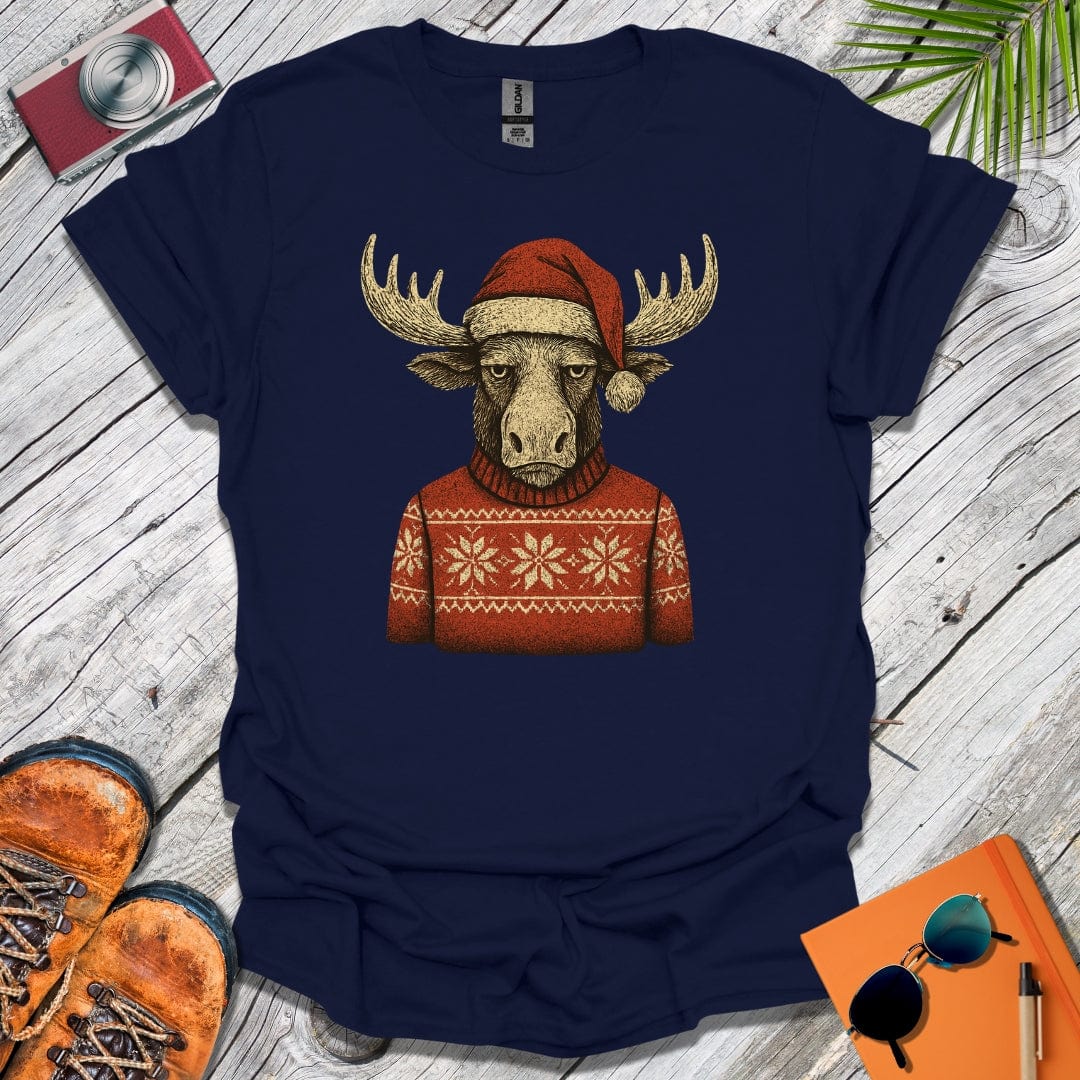 Grumpy Xmas Moose T-Shirt