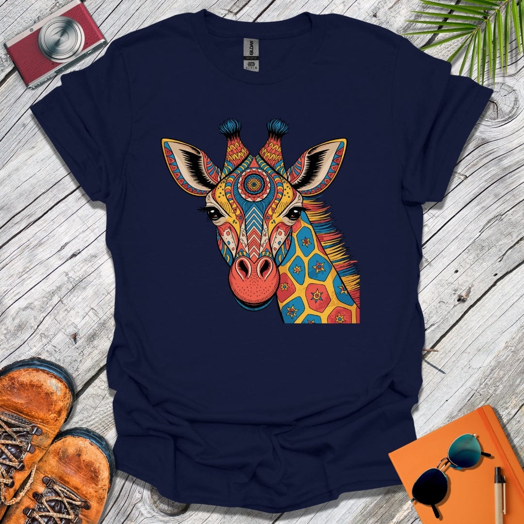 Mandala Giraffe Head T-Shirt