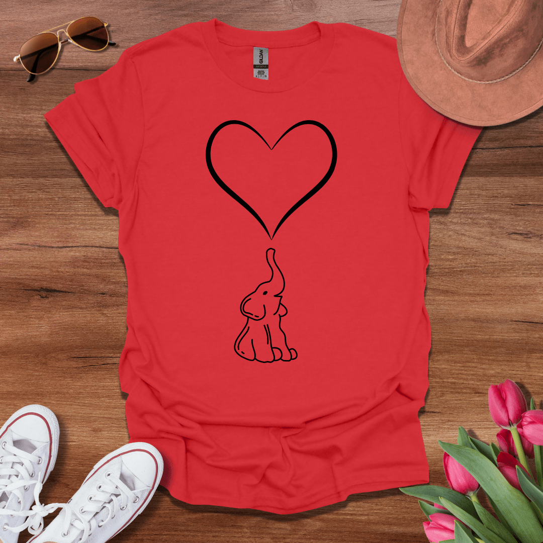 Elephant Blowing a Heart T-Shirt