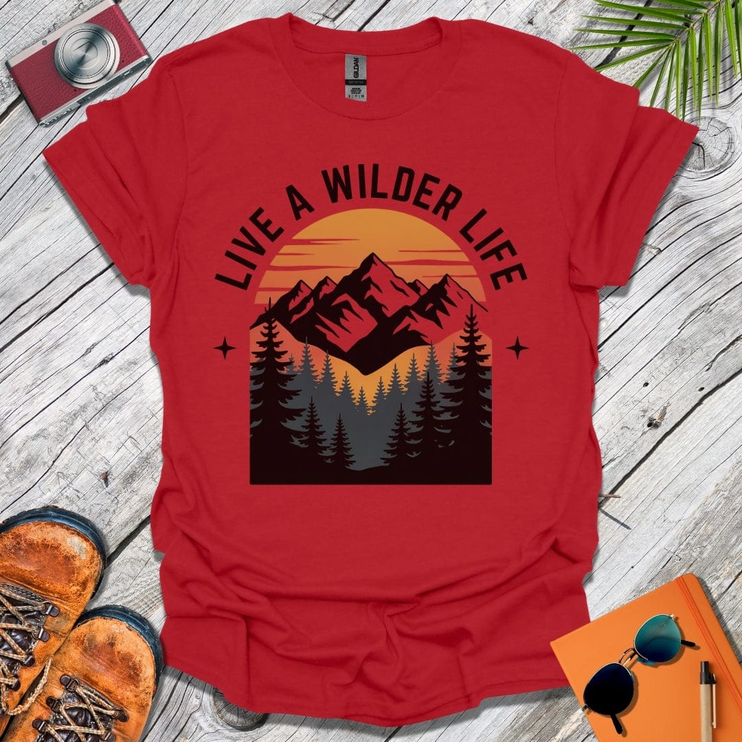 Live a Wilder Life Mountains T-Shirt