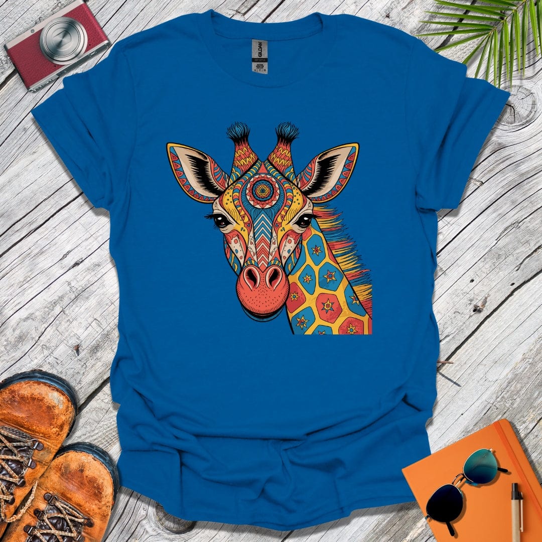 Mandala Giraffe Head T-Shirt