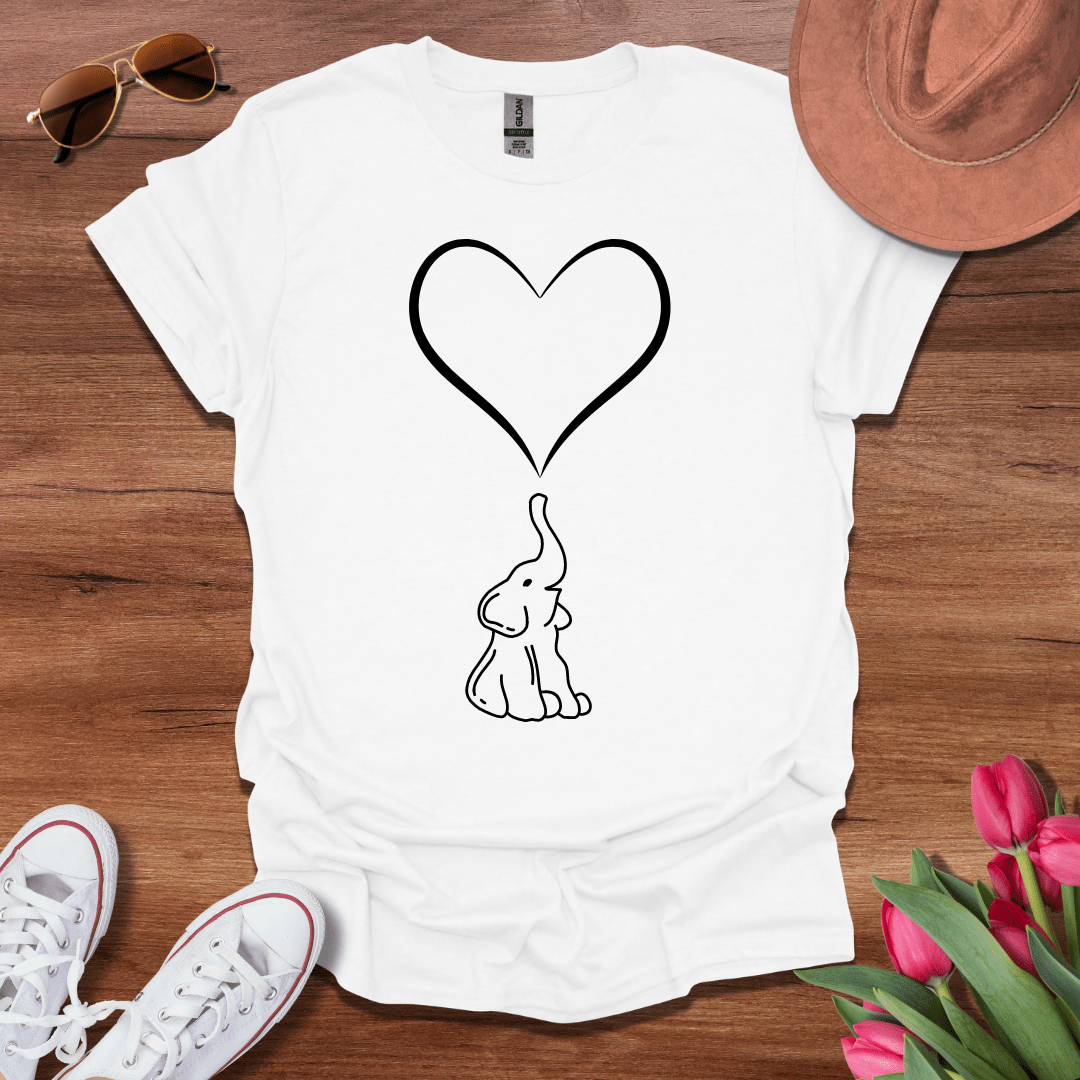 Elephant Blowing a Heart T-Shirt