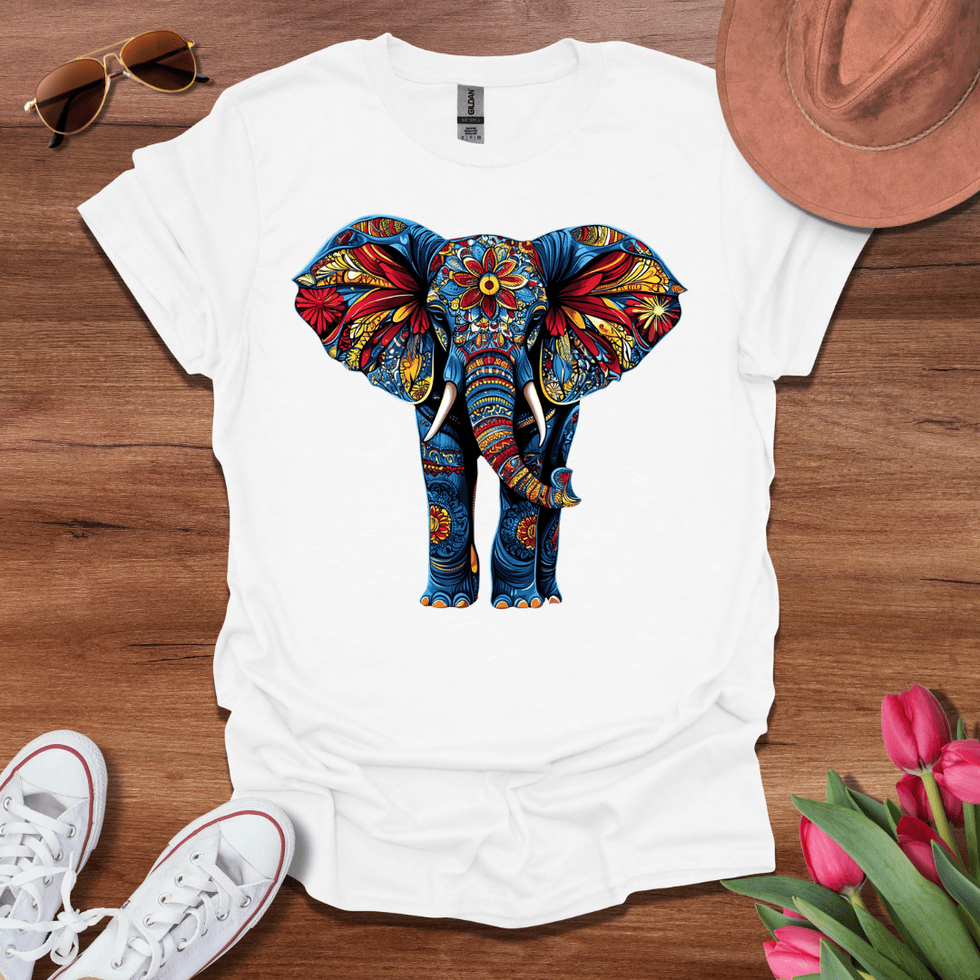 Flower Power Elephant T-Shirt