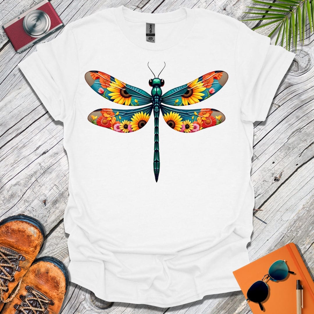 Flower Powered Dragonfly T-Shirt