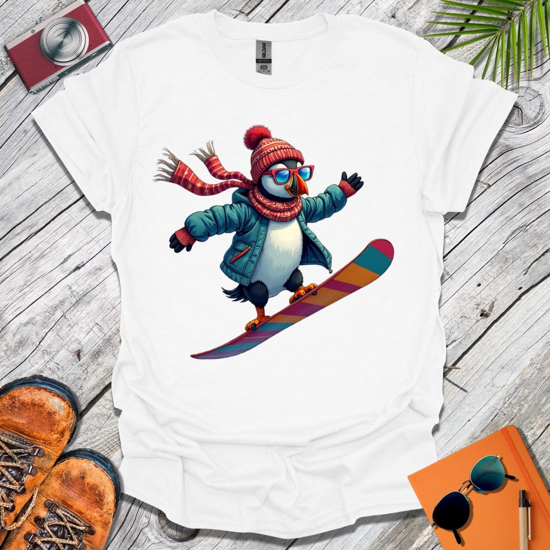 Snowboard Puffin T-Shirt