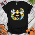 Bumble Bee Flowers T-Shirt