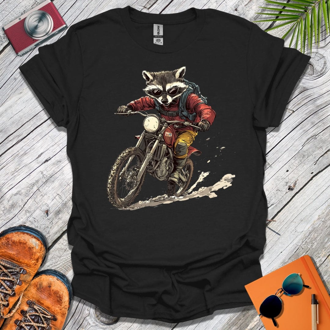 Dirt Bike Raccoon T-Shirt