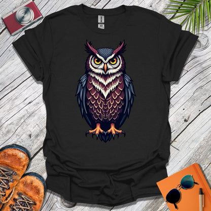 Watchful Tufted Owl T-Shirt