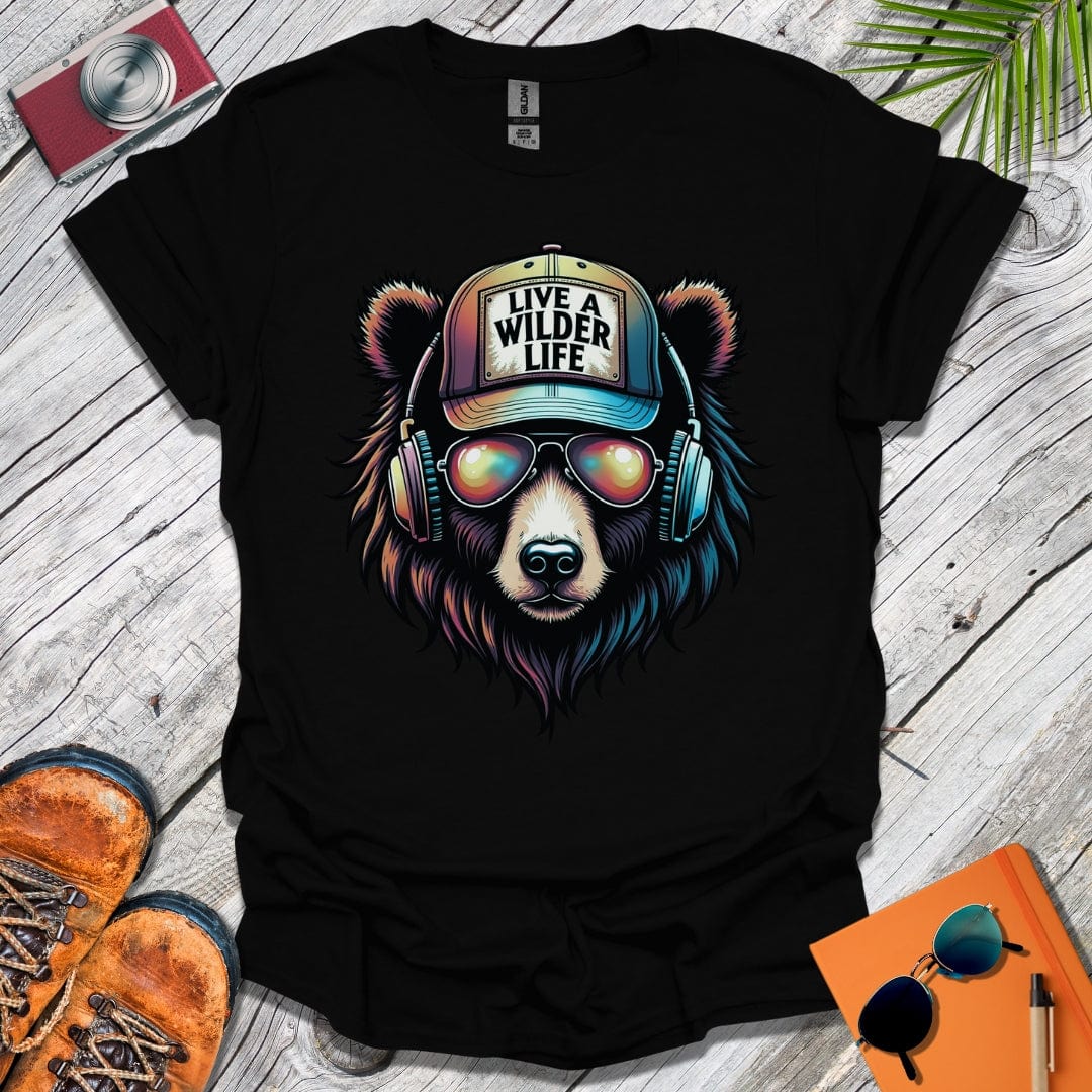 Live a Wilder Life Psychedelic Bear T-Shirt