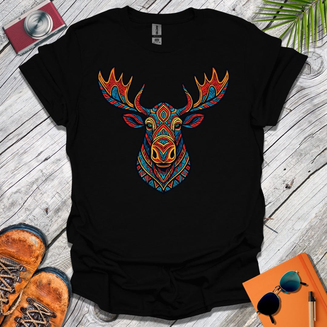 Tribal Moose Head T-Shirt