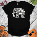 White Mandala Elephant T-Shirt