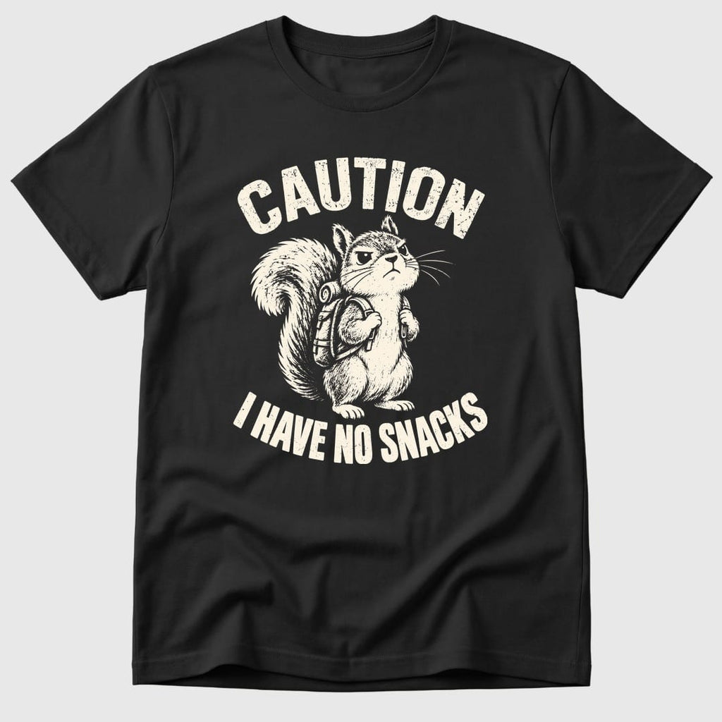 Black Caution No Snacks - Mosaic Rhino