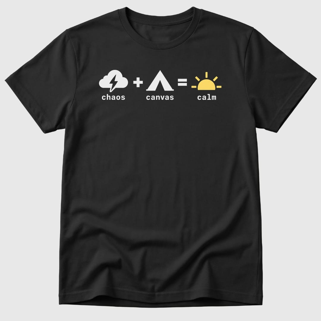 Black Chaos Canvas Calm - Mosaic Rhino