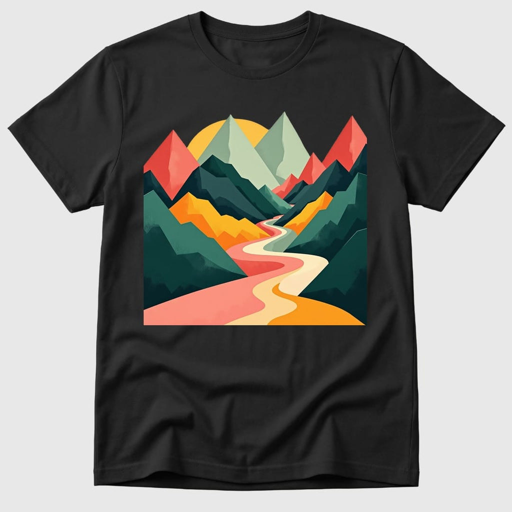 Black Cubist Trails - Mosaic Rhino