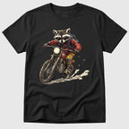 Black Dirt Bike Raccoon - Mosaic Rhino