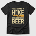 Black Hike First Then Beer - Mosaic Rhino