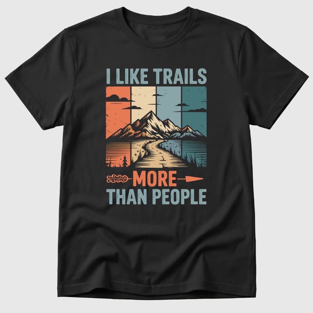 Black I Like Trails - Mosaic Rhino