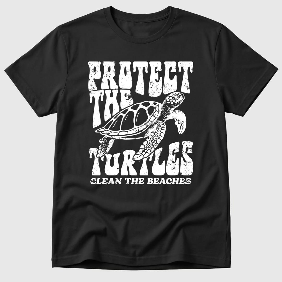 Black Protect The Turtles - Mosaic Rhino