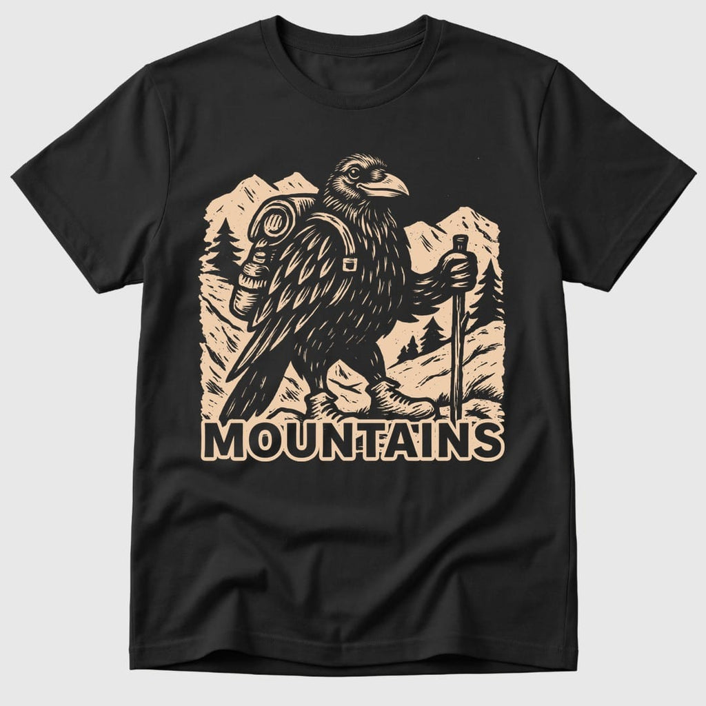 Black Raven In The Mountains - Mosaic Rhino